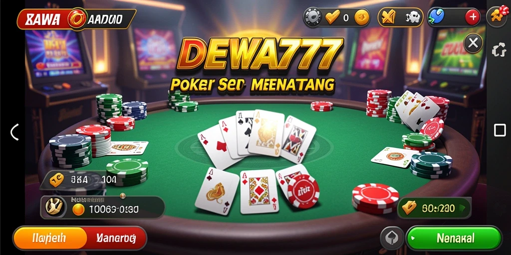 Tampilan menarik dari gameplay Poker DEWA777 yang seru.