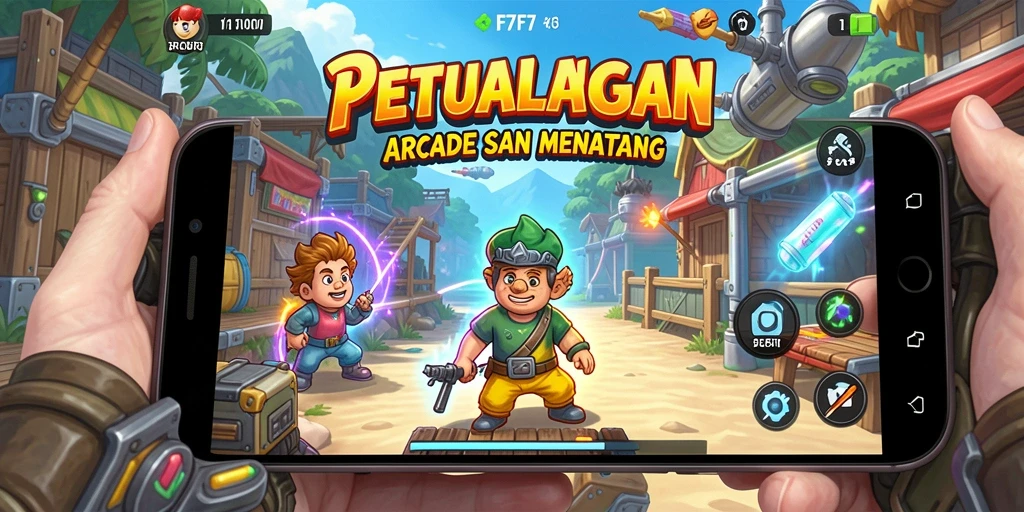 Screenshot gameplay F7F7 yang menunjukkan aksi seru di level menantang.