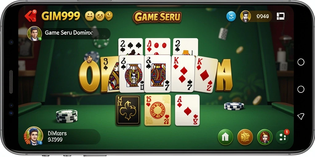 Tampilan gameplay menarik GIM999 dalam aksi permainan Domino.