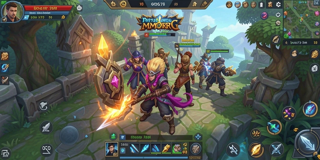 Screenshot GOGO77 menampilkan aksi seru dalam dunia MMORPG.