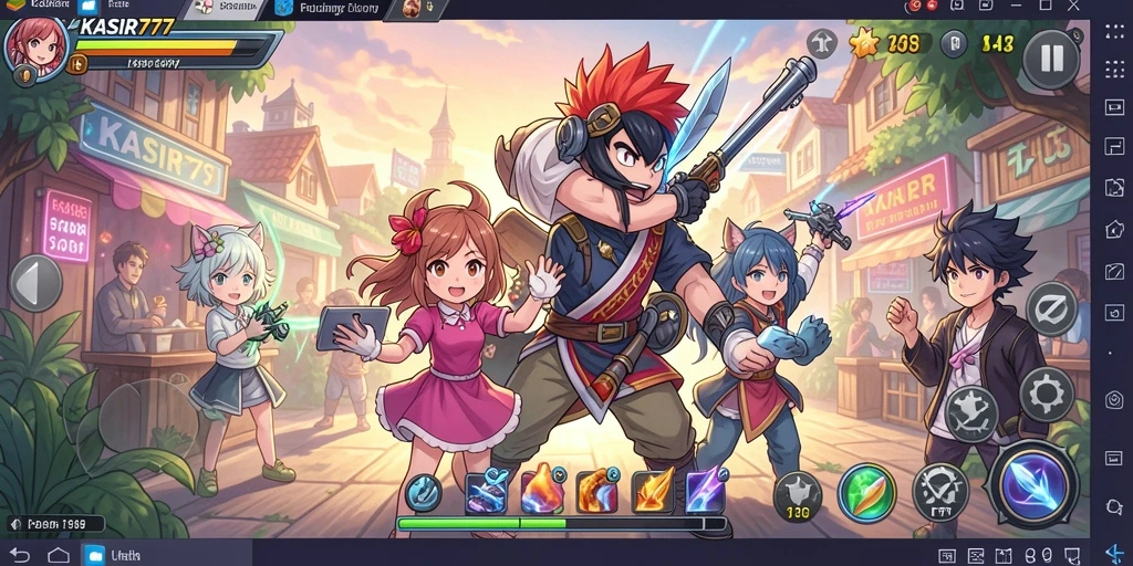 Gambaran visual gameplay KASIR777 dengan karakter anime yang menarik.