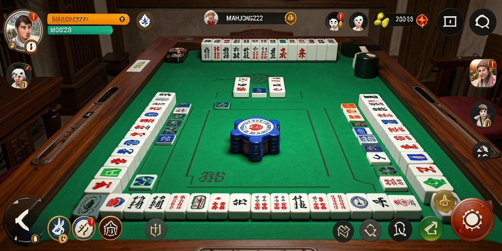 Tampilan antarmuka pengguna MAHJONG222 yang minimalis dan intuitif.