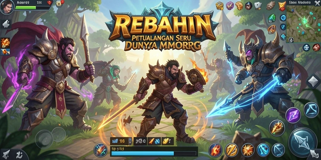 Gameplay seru REBAHIN yang menampilkan karakter dan pertempuran.