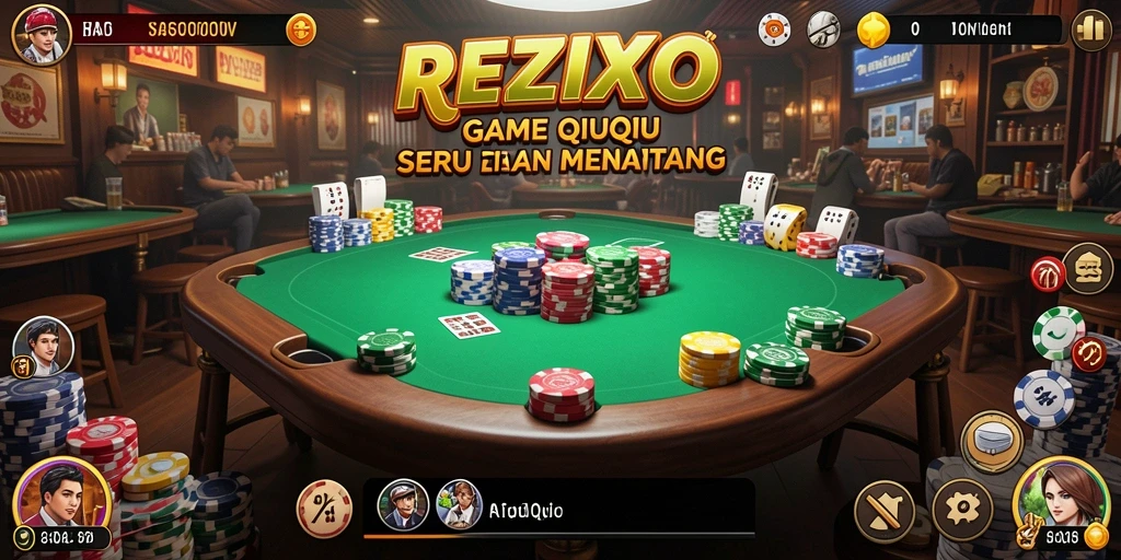 Tangkapan layar gameplay seru di REZIXO dengan interaksi QiuQiu.
