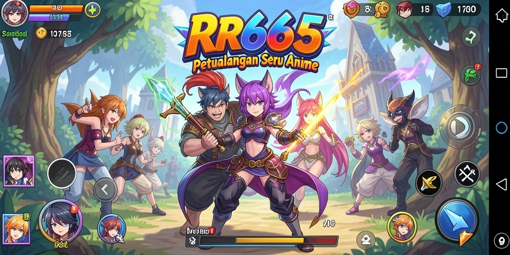 Tampilan gameplay RR666 yang menawan dengan karakter Anime yang dinamis.