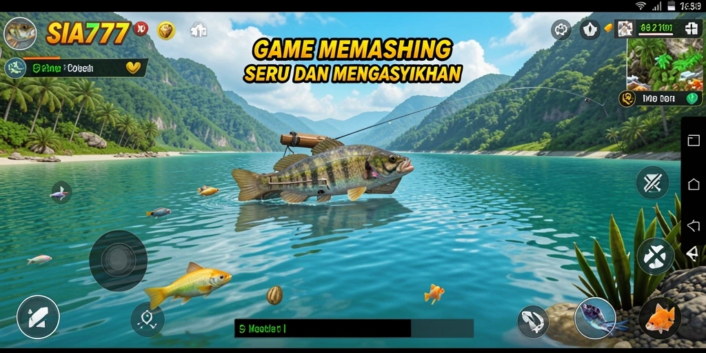 Tampilan gameplay SIA777 yang memukau saat memancing ikan.