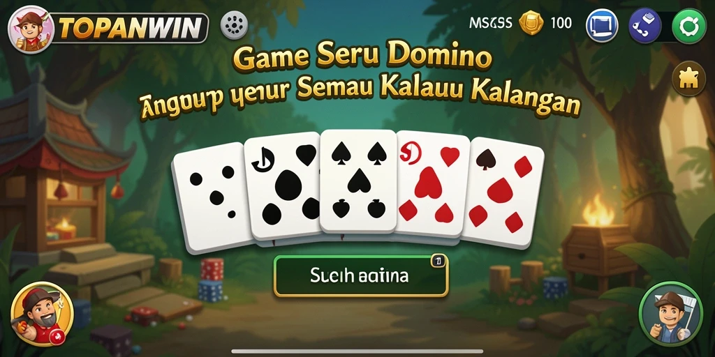 Tampilan gameplay yang menarik dalam <strong>TOPANWIN</strong> saat bermain Domino.
