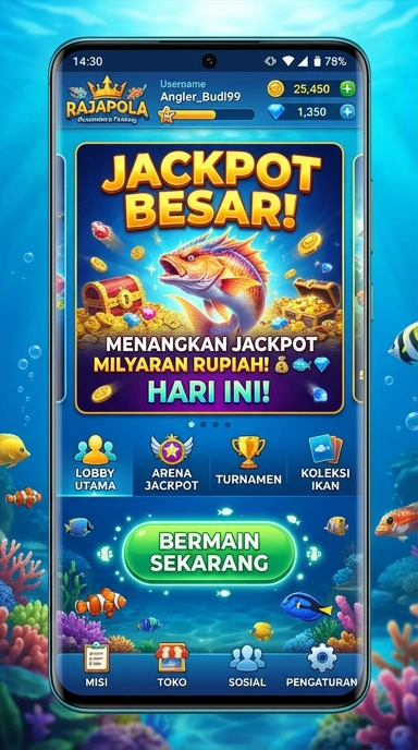 Tampilan utama aplikasi rajapola dengan daftar aplikasi terbaru.
